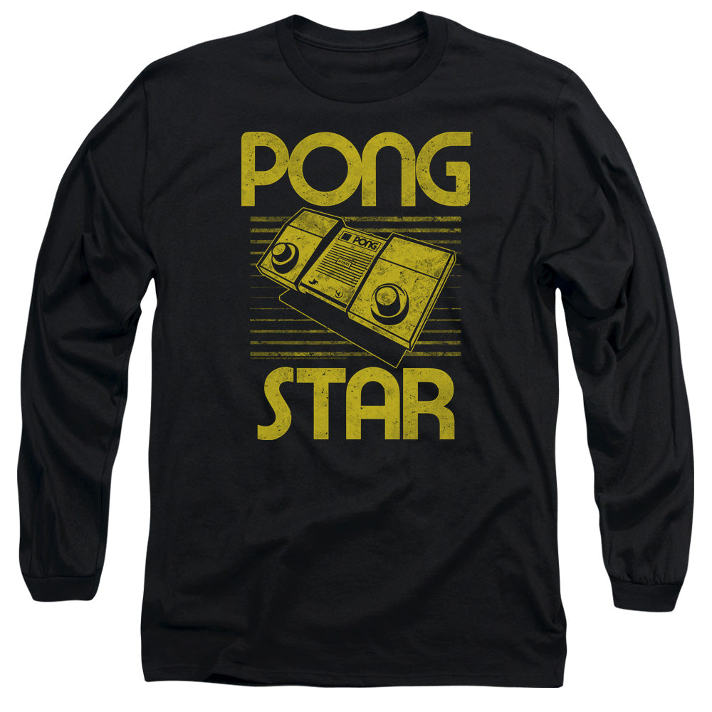 AN OFFCIALLY LICENSED ATARI STAR MEN'S LONG SLEEVE T-SHIRT BLACK