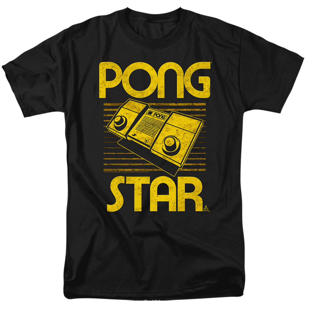 AN OFFCIALLY LICENSED ATARI STAR MEN'S REGULAR FIT T-SHIRT BLACK