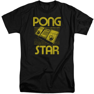 AN OFFCIALLY LICENSED ATARI STAR MEN'S TALL FIT T-SHIRT BLACK