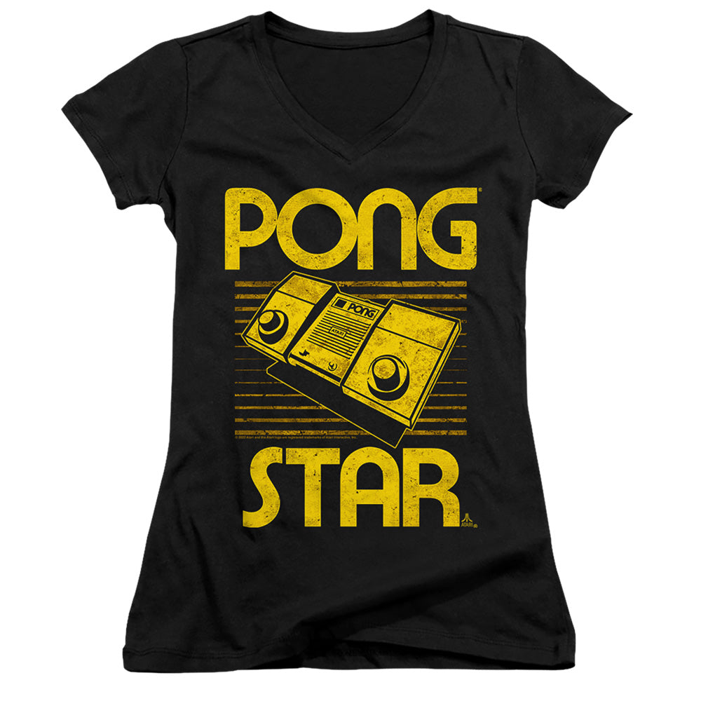 Atari Star Licensed Women's T-Shirt Juniors V-Neck SM
