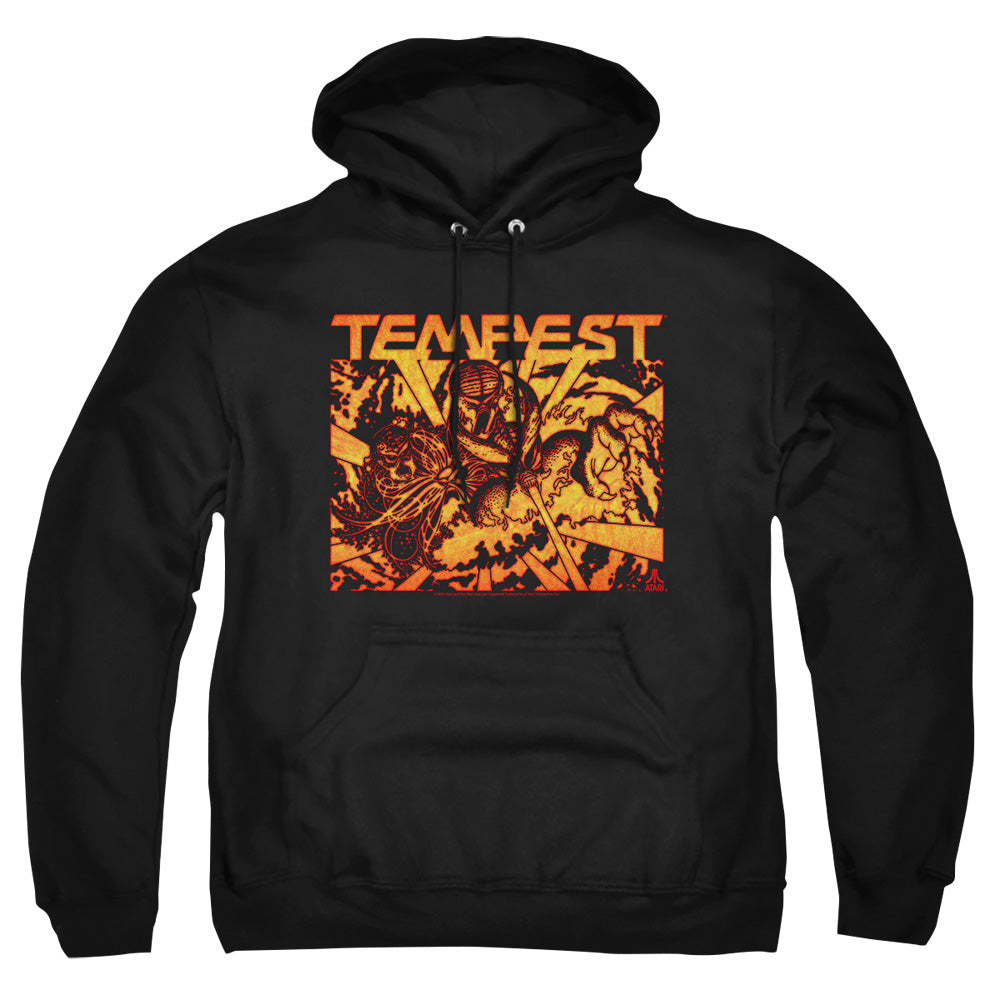 AN OFFCIALLY LICENSED ATARI DEMON REACH ADULT UNISEX PULLOVER HOODIE BLACK