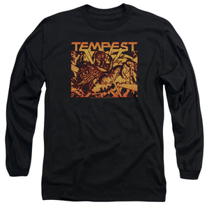 AN OFFCIALLY LICENSED ATARI DEMON REACH MEN'S LONG SLEEVE T-SHIRT BLACK