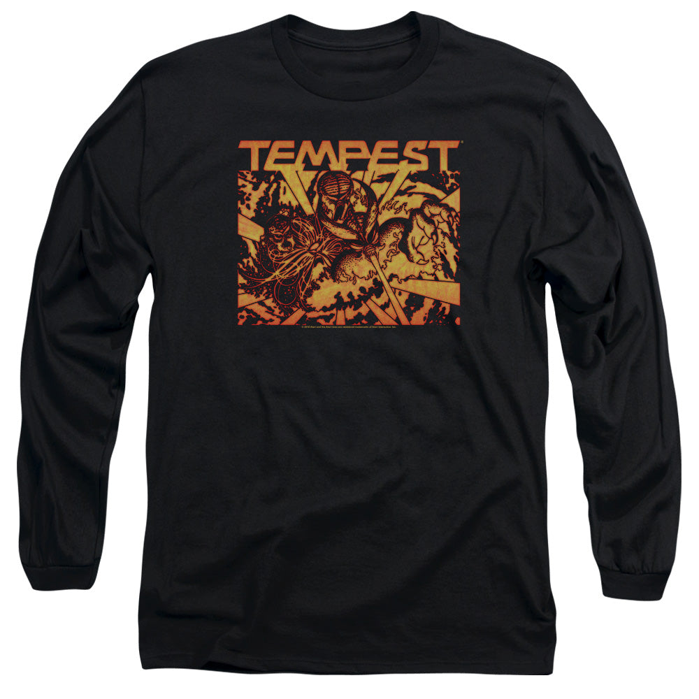 AN OFFCIALLY LICENSED ATARI DEMON REACH MEN'S LONG SLEEVE T-SHIRT BLACK