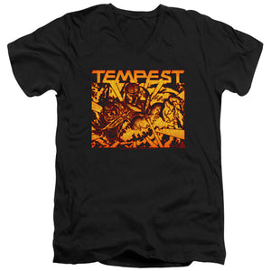 AN OFFCIALLY LICENSED ATARI DEMON REACH MEN'S V-NECK T-SHIRT BLACK