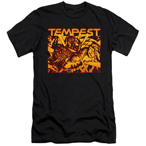 AN OFFCIALLY LICENSED ATARI DEMON REACH MEN'S PREMIUM SLIM FIT T-SHIRT BLACK