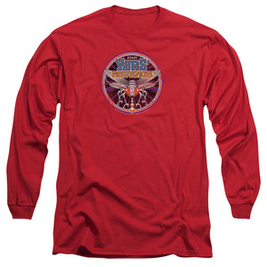AN OFFCIALLY LICENSED ATARI YARS REVENGE PATCH MEN'S LONG SLEEVE T-SHIRT RED