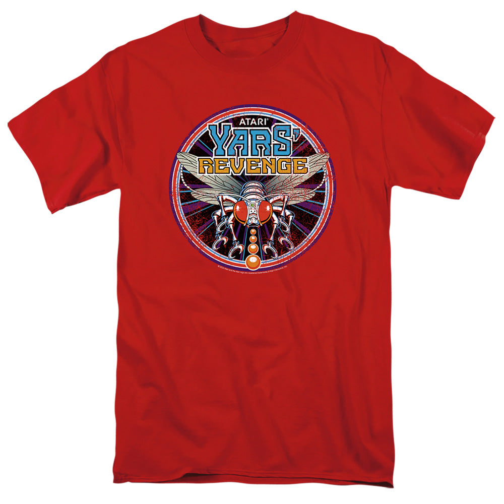 AN OFFCIALLY LICENSED ATARI YARS REVENGE PATCH MEN'S REGULAR FIT T-SHIRT RED