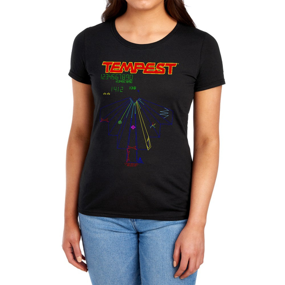 Atari Tempest Screen Licensed Women's T-Shirt Regular Fit SM-2X
