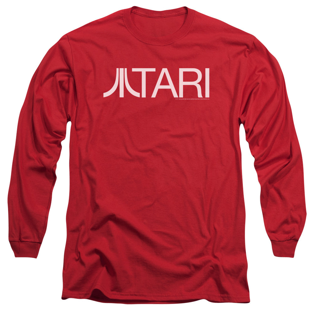 AN OFFCIALLY LICENSED ATARI ATARI MEN'S LONG SLEEVE T-SHIRT RED