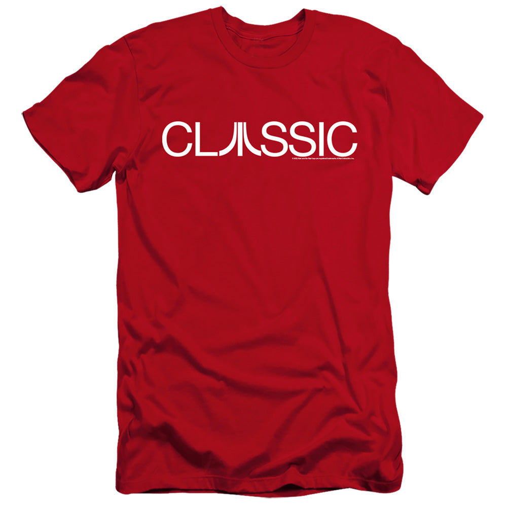 AN OFFCIALLY LICENSED ATARI CLASSIC MEN'S PREMIUM SLIM FIT T-SHIRT RED