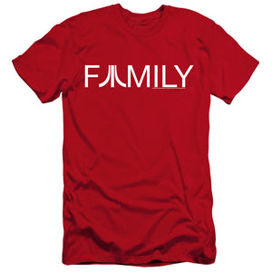 AN OFFCIALLY LICENSED ATARI FAMILY MEN'S PREMIUM SLIM FIT T-SHIRT RED