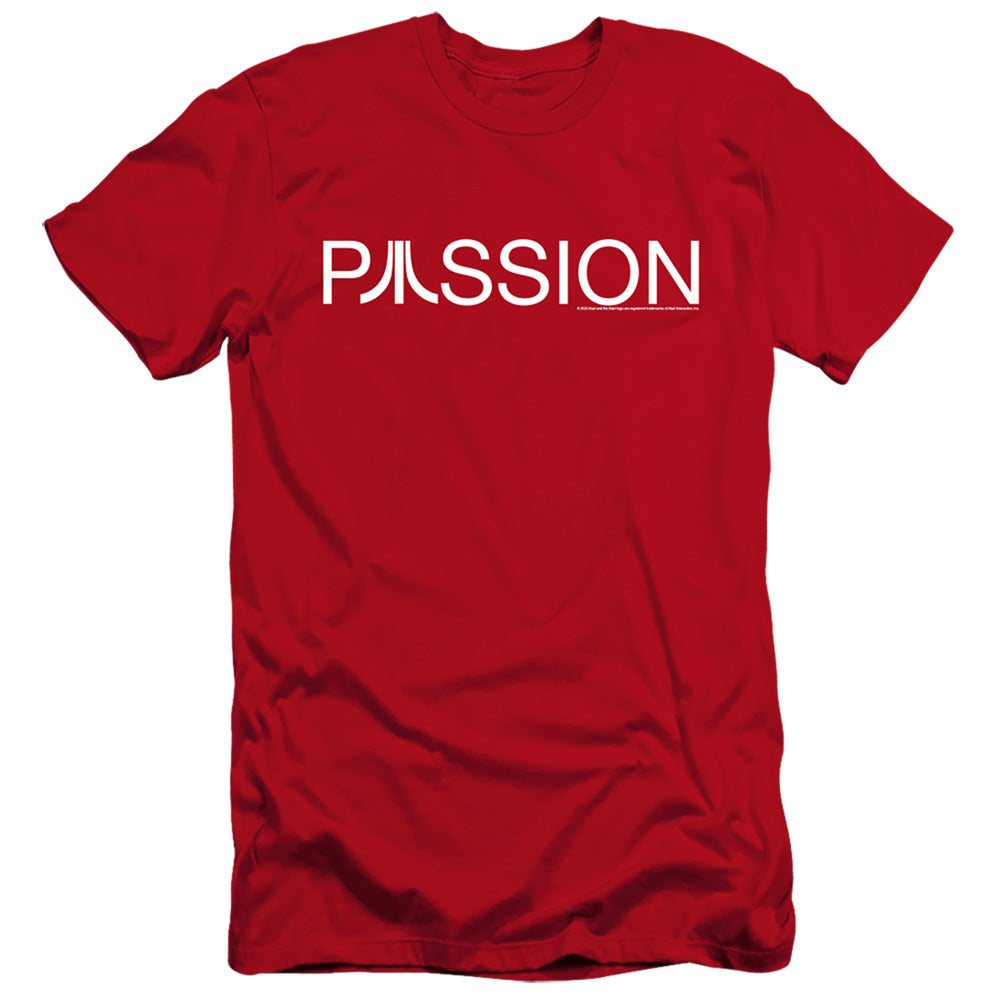 AN OFFCIALLY LICENSED ATARI PASSION MEN'S PREMIUM SLIM FIT T-SHIRT RED