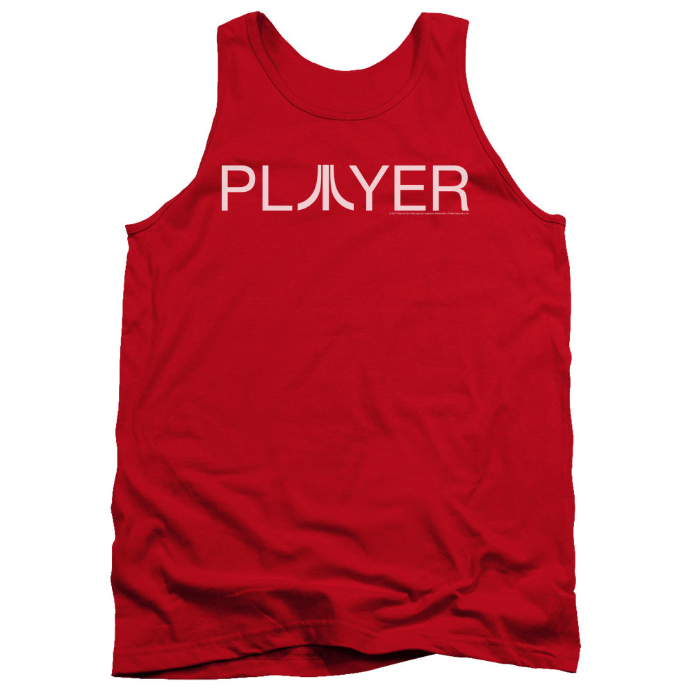 AN OFFCIALLY LICENSED ATARI PLAYER ADULT UNISEX TANK TOP RED