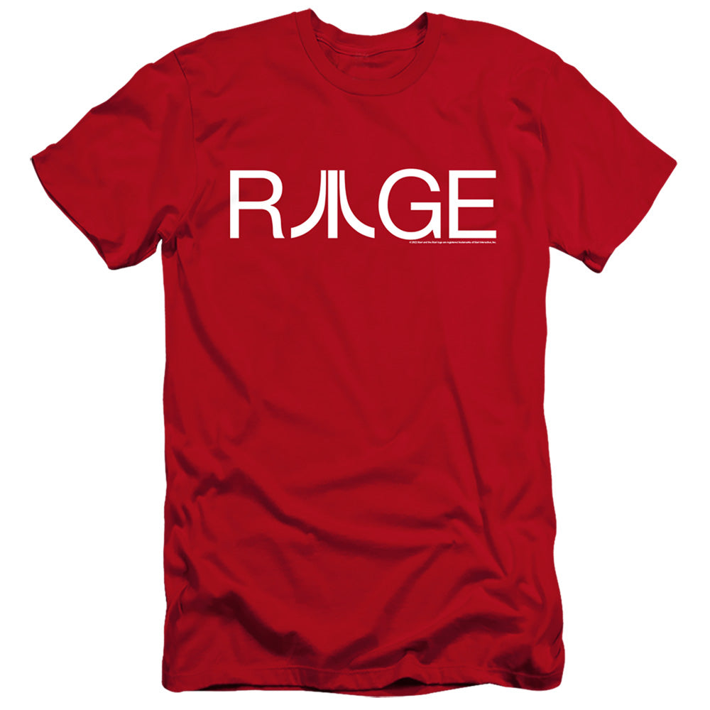 AN OFFCIALLY LICENSED ATARI RAGE MEN'S PREMIUM SLIM FIT T-SHIRT RED