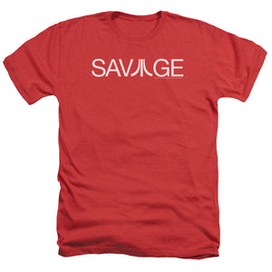 AN OFFCIALLY LICENSED ATARI SAVAGE MEN'S HEATHER T-SHIRT RED