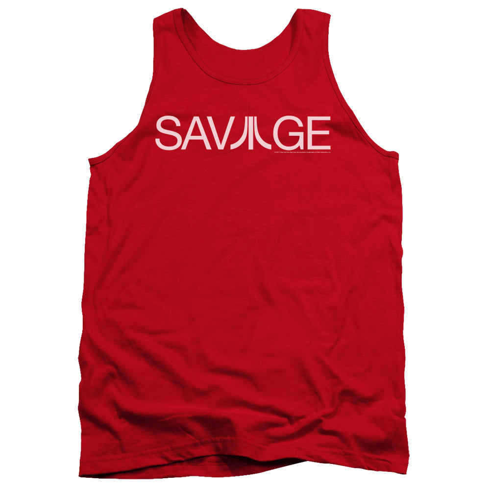 AN OFFCIALLY LICENSED ATARI SAVAGE ADULT UNISEX TANK TOP RED