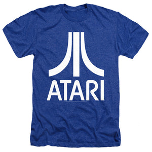 AN OFFCIALLY LICENSED ATARI ATARI LOGO MEN'S HEATHER T-SHIRT ROYAL