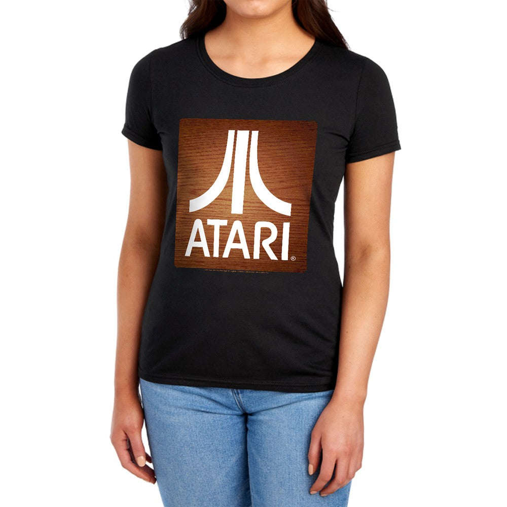 Atari Classic Wood Square Licensed Women's T-Shirt Regular Fit SM-2X