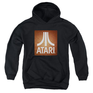 AN OFFCIALLY LICENSED ATARI CLASSIC WOOD SQUARE YOUTH HOODIE BLACK