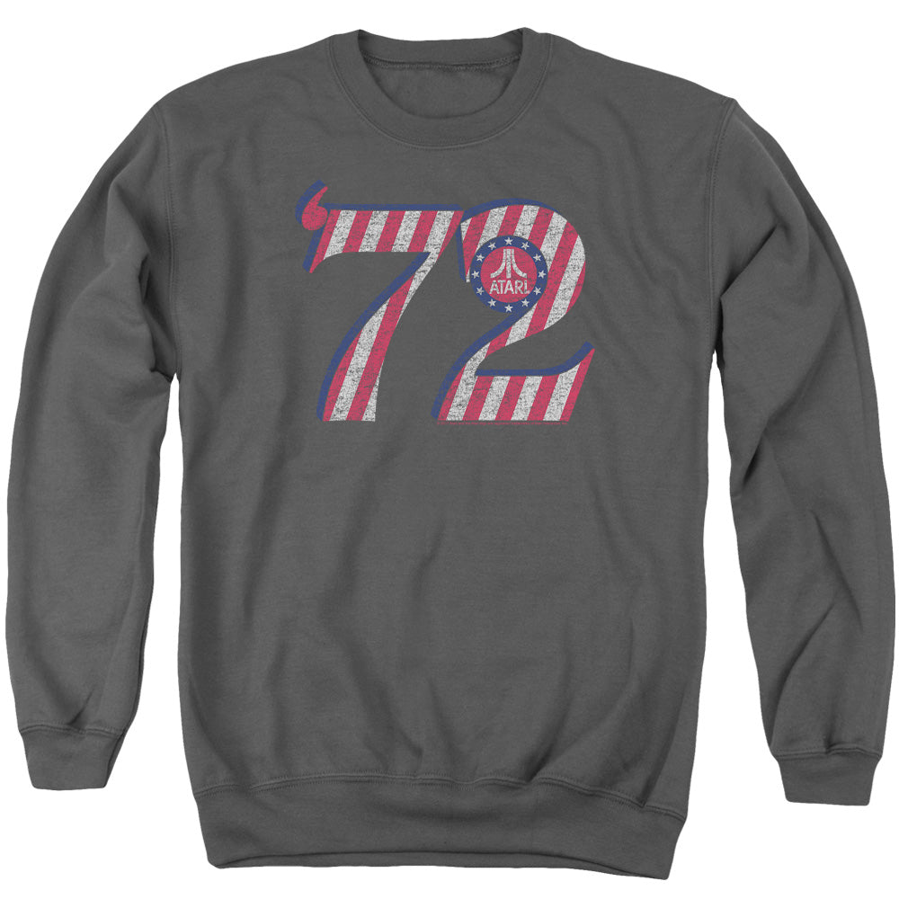 AN OFFCIALLY LICENSED ATARI ATARI 72 ADULT UNISEX CREWNECK SWEATSHIRT CHARCOAL