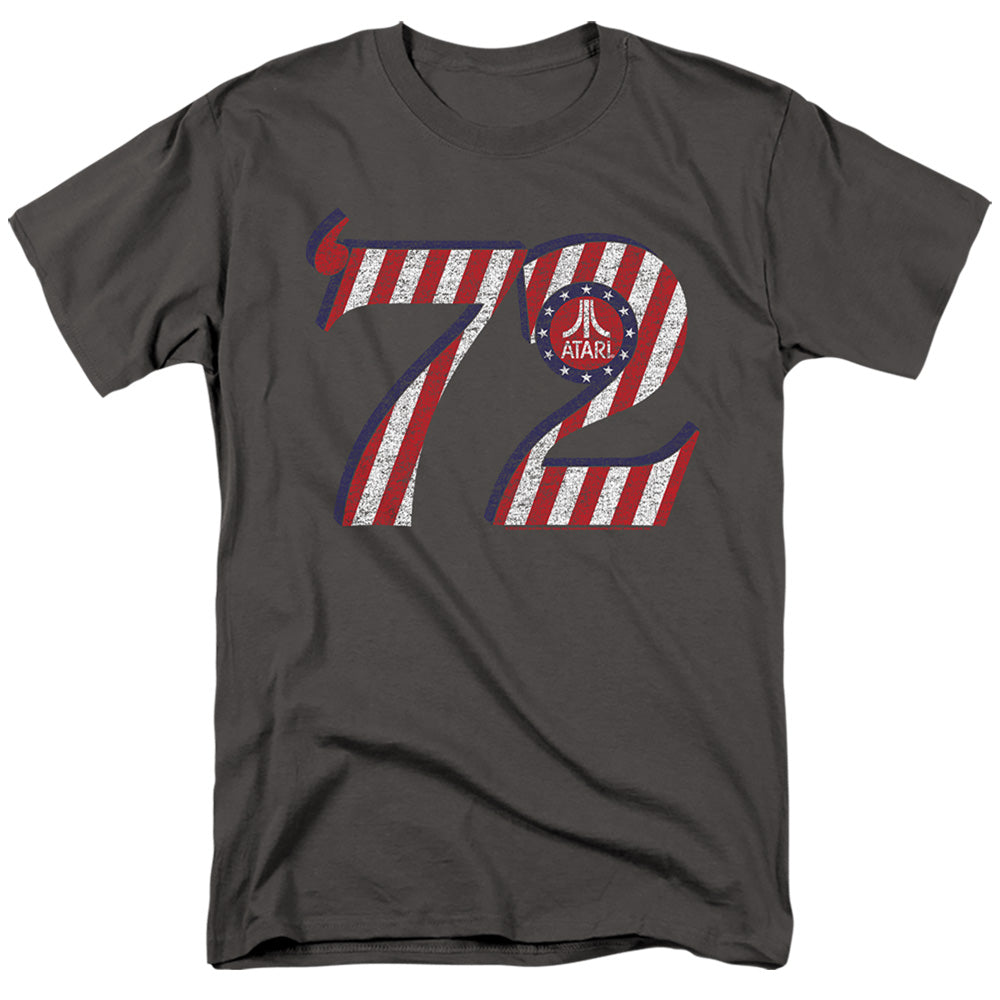 AN OFFCIALLY LICENSED ATARI ATARI 72 MEN'S REGULAR FIT T-SHIRT CHARCOAL