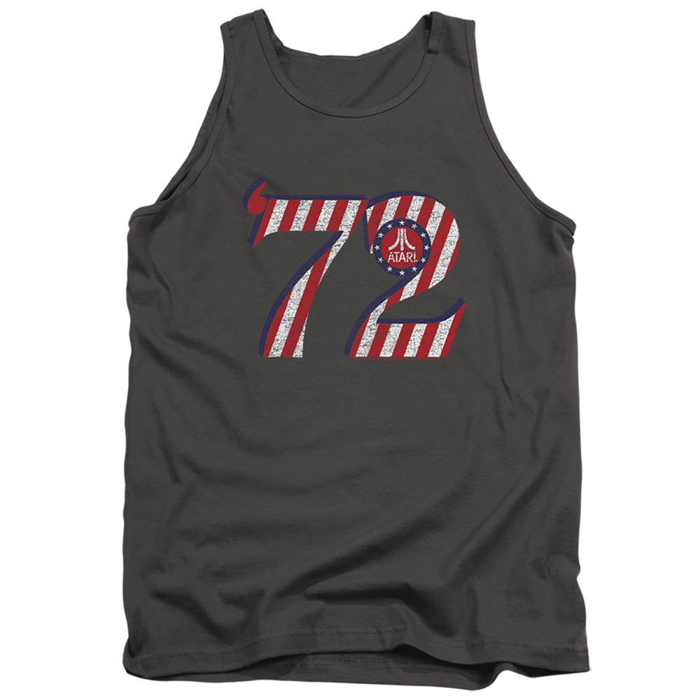 AN OFFCIALLY LICENSED ATARI ATARI 72 ADULT UNISEX TANK TOP CHARCOAL