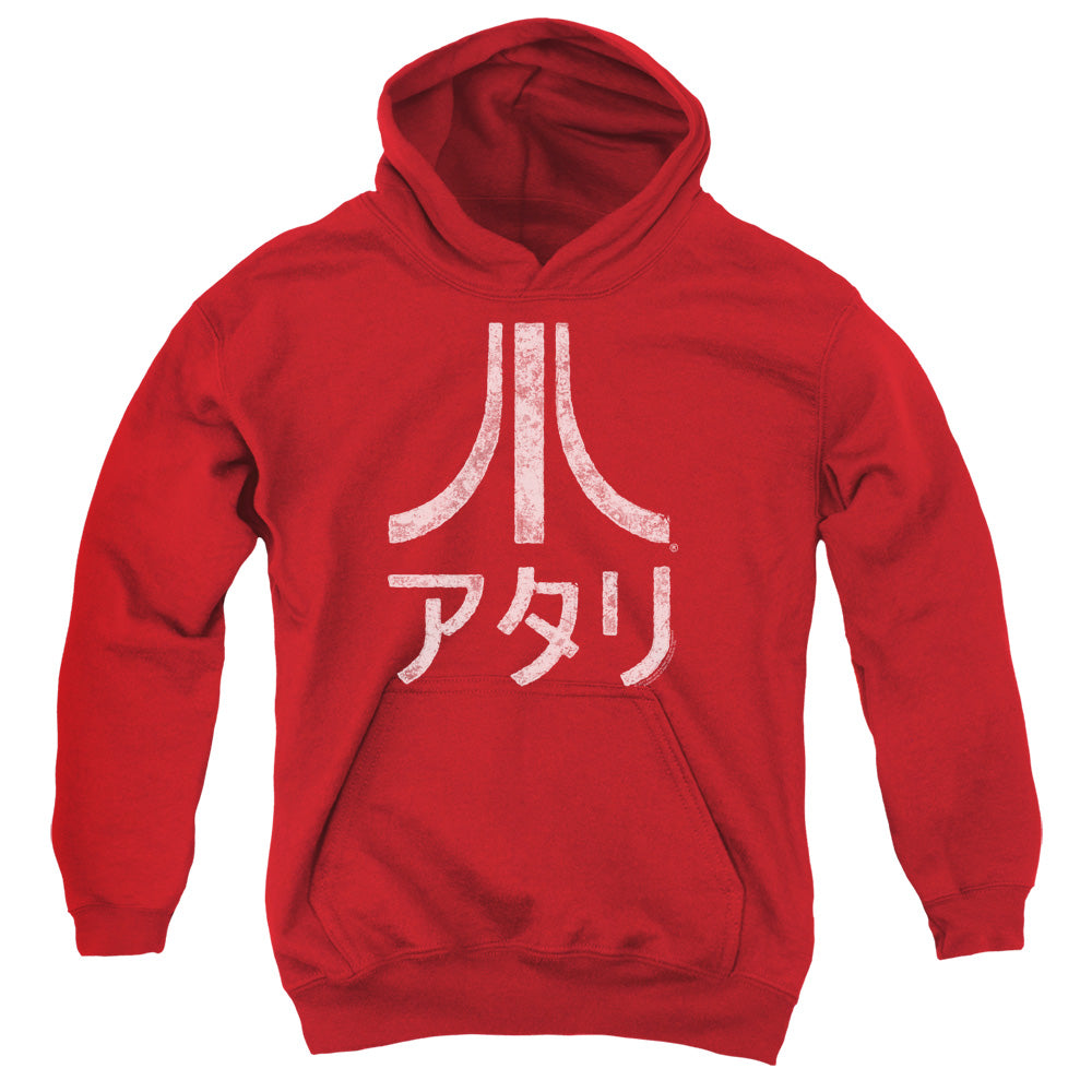 AN OFFCIALLY LICENSED ATARI ROUGH KANJI YOUTH HOODIE RED