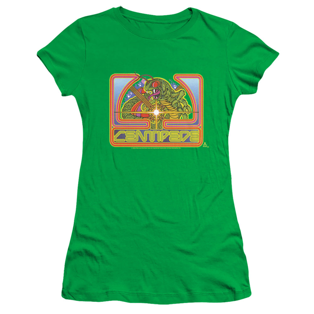 Atari Centipede Green Licensed Women's T-Shirt Juniors MD-LG