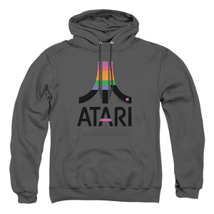 AN OFFCIALLY LICENSED ATARI BREAKOUT INSET ADULT UNISEX PULLOVER HOODIE CHARCOAL