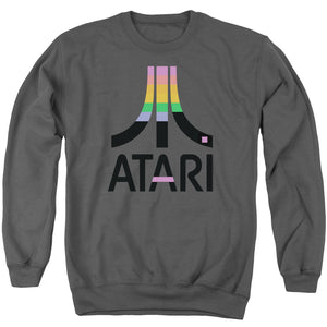 AN OFFCIALLY LICENSED ATARI BREAKOUT INSET ADULT UNISEX CREWNECK SWEATSHIRT CHARCOAL