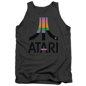 AN OFFCIALLY LICENSED ATARI BREAKOUT INSET ADULT UNISEX TANK TOP CHARCOAL