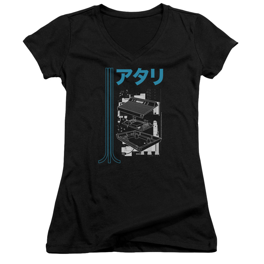 Atari Schematic Licensed Women's T-Shirt Juniors V-Neck SM