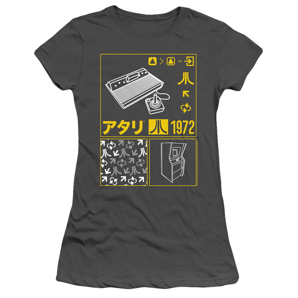 Atari Kanji Squares Licensed Women's T-Shirt Juniors SM-2X