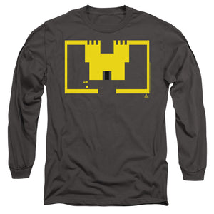AN OFFCIALLY LICENSED ATARI ADVENTURE SCREEN ART MEN'S LONG SLEEVE T-SHIRT CHARCOAL