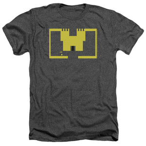 AN OFFCIALLY LICENSED ATARI ADVENTURE SCREEN ART MEN'S HEATHER T-SHIRT CHARCOAL