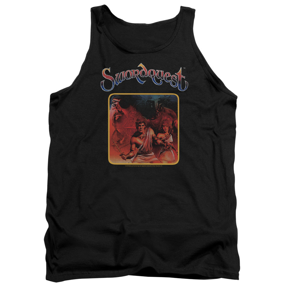 AN OFFCIALLY LICENSED ATARI SWORDQUEST ADULT UNISEX TANK TOP BLACK