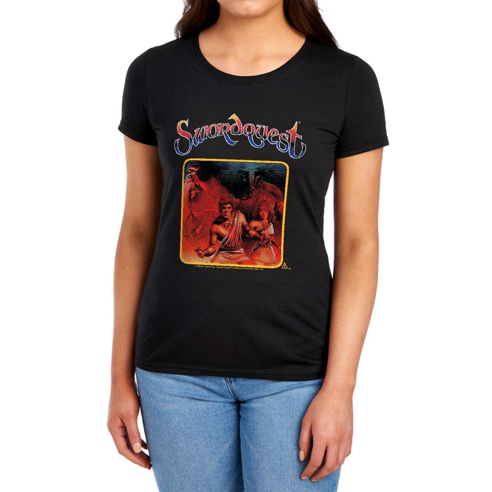 Atari Swordquest Licensed Women's T-Shirt Regular Fit SM-2X