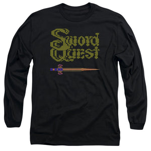 AN OFFCIALLY LICENSED ATARI 8 BIT SWORD MEN'S LONG SLEEVE T-SHIRT BLACK