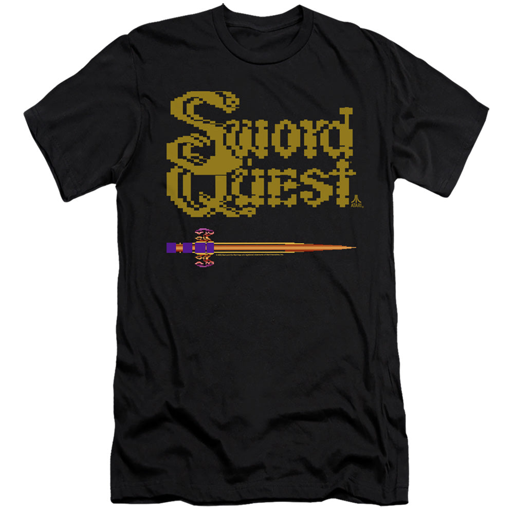 AN OFFCIALLY LICENSED ATARI 8 BIT SWORD MEN'S PREMIUM SLIM FIT T-SHIRT BLACK