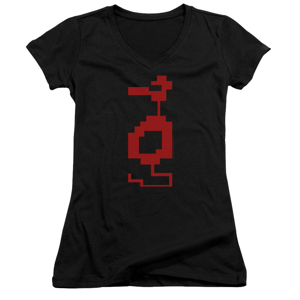 Atari Dragon Licensed Women's T-Shirt Juniors V-Neck SM