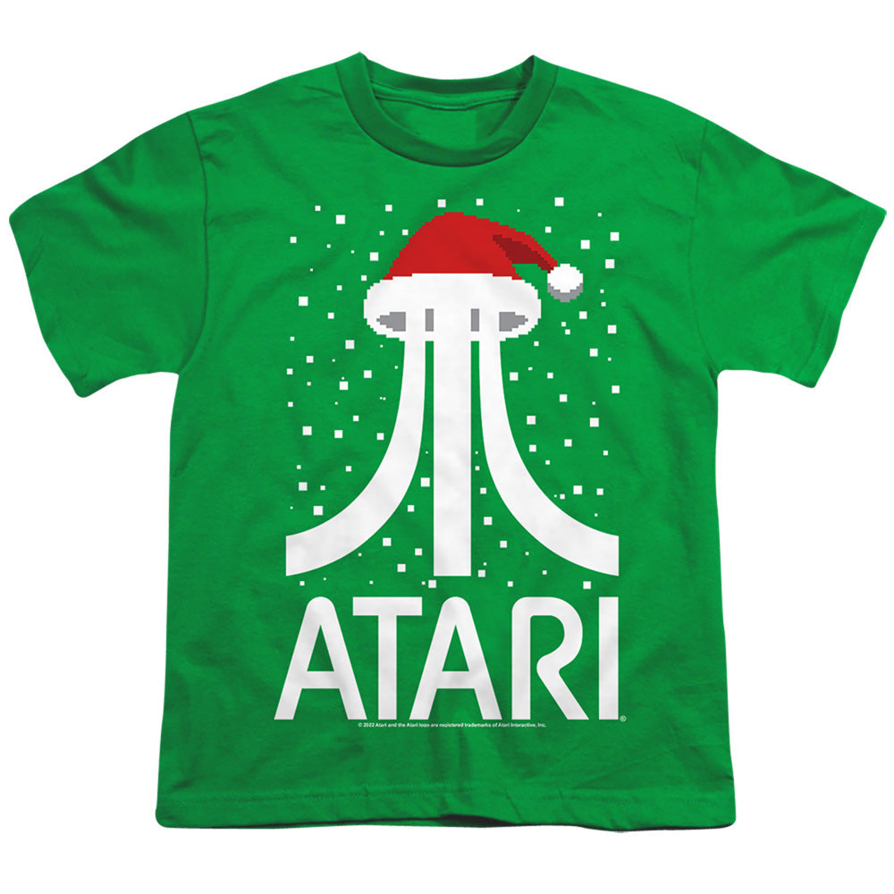 Atari Pixel Santa Hat Licensed Kid's T-Shirt (Ages 4-7) XS-XL