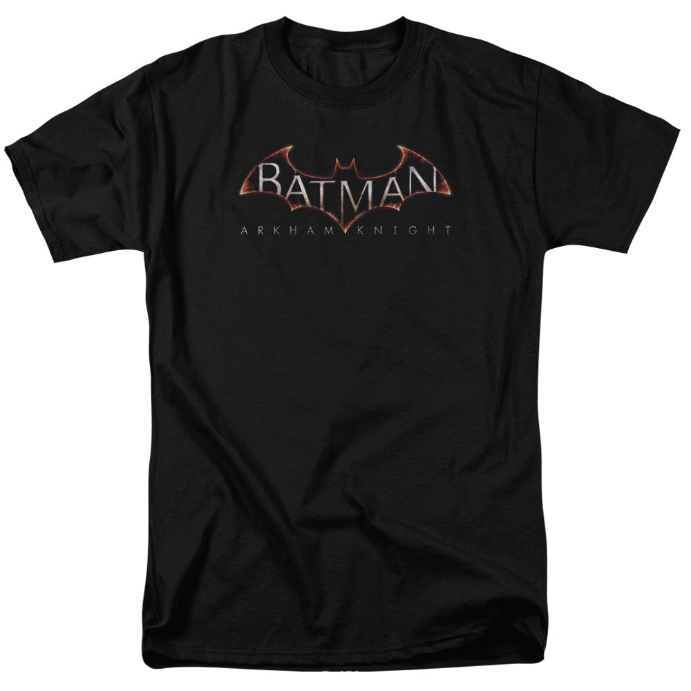 AN OFFCIALLY LICENSED BATMAN ARKHAM KNIGHT  LOGO MEN'S REGULAR FIT T-SHIRT BLACK