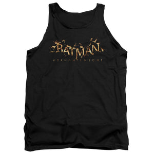 AN OFFCIALLY LICENSED BATMAN ARKHAM KNIGHT AK FLAME LOGO ADULT UNISEX TANK TOP BLACK