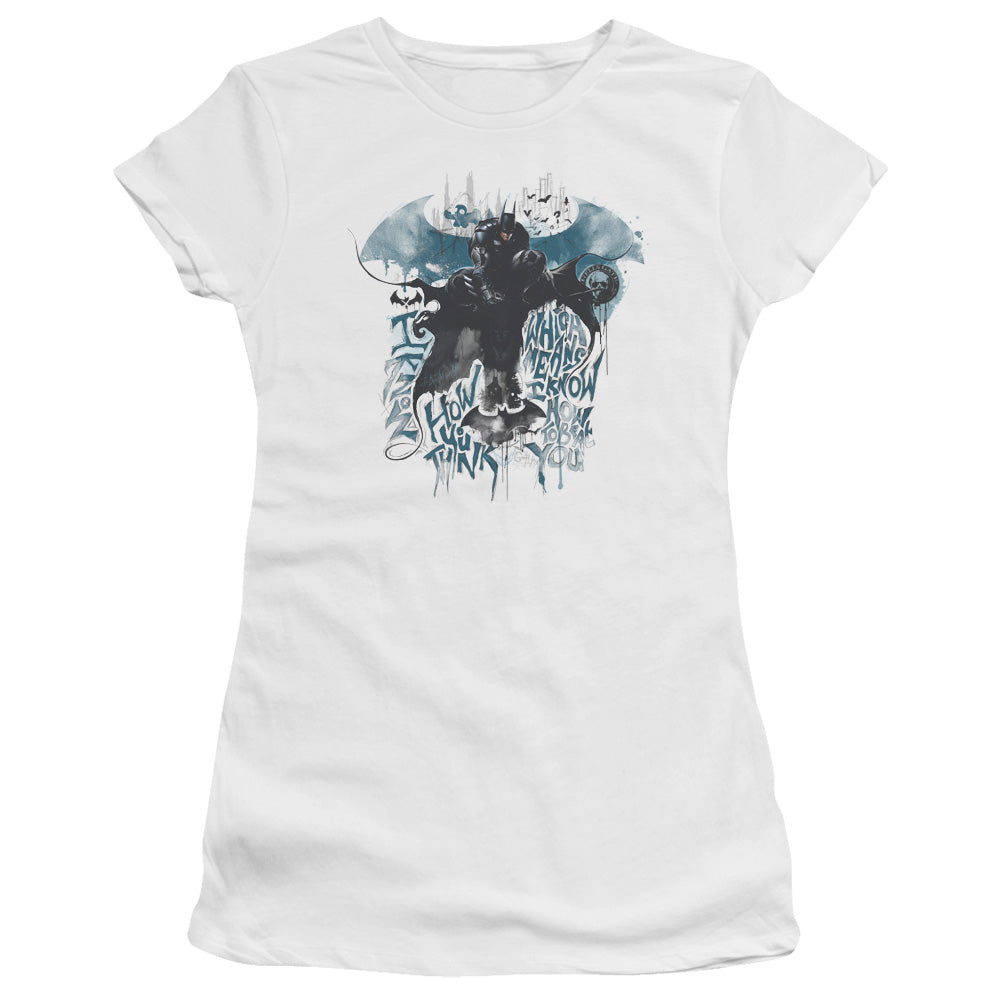 Batman Arkham Knight I Know Licensed Women's T-Shirt Juniors LG-2X