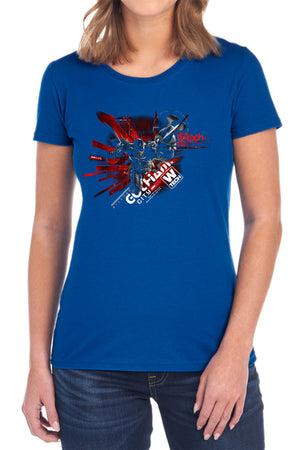AN OFFCIALLY LICENSED BATMAN ARKHAM KNIGHT AK TECH WOMEN'S REGULAR FIT T-SHIRT BLACK