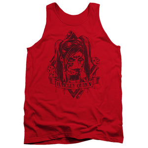 AN OFFCIALLY LICENSED BATMAN ARKHAM KNIGHT DIAMOND ADULT UNISEX TANK TOP RED