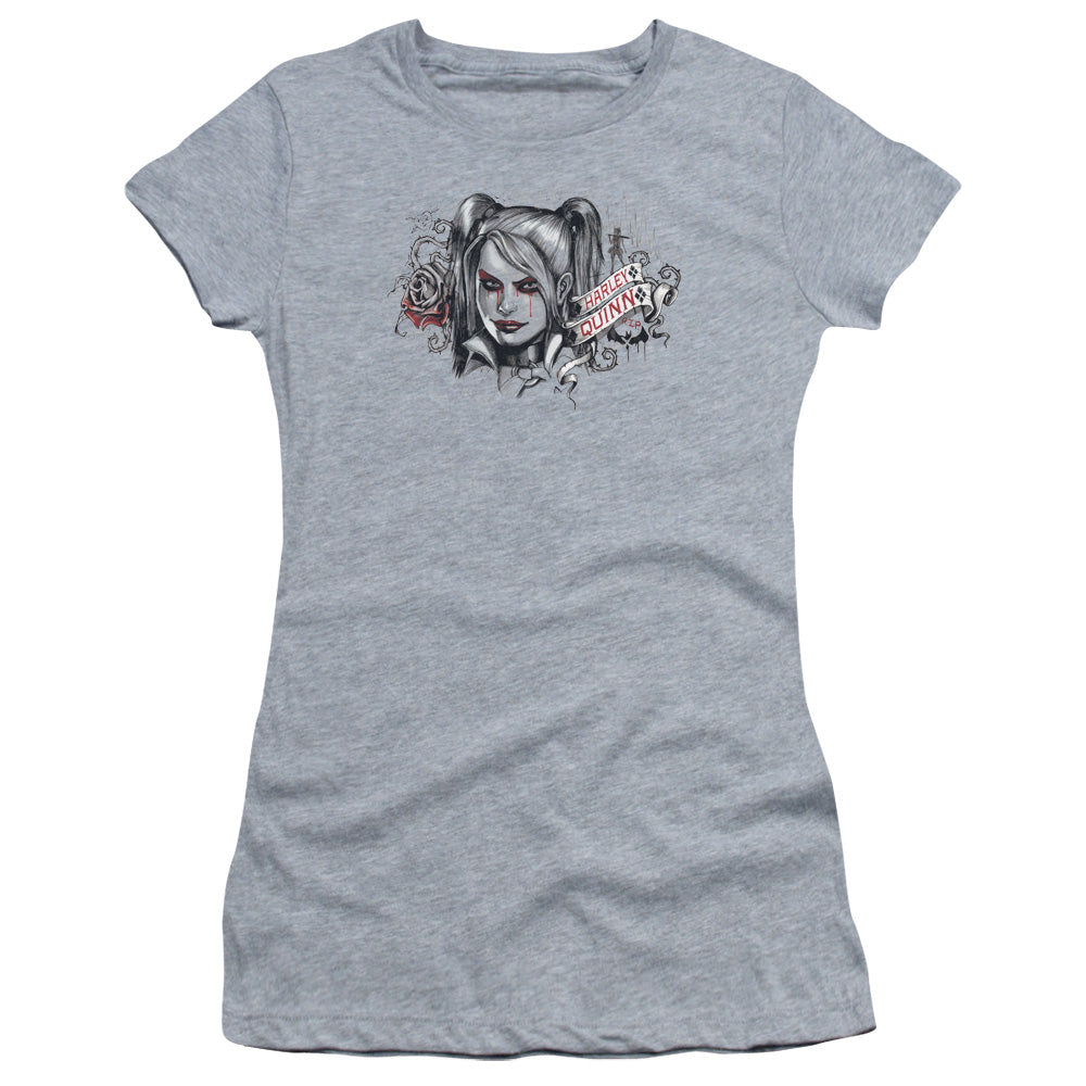 Batman Arkham Knight Hq Sketch Licensed Women's T-Shirt Juniors SM-2X