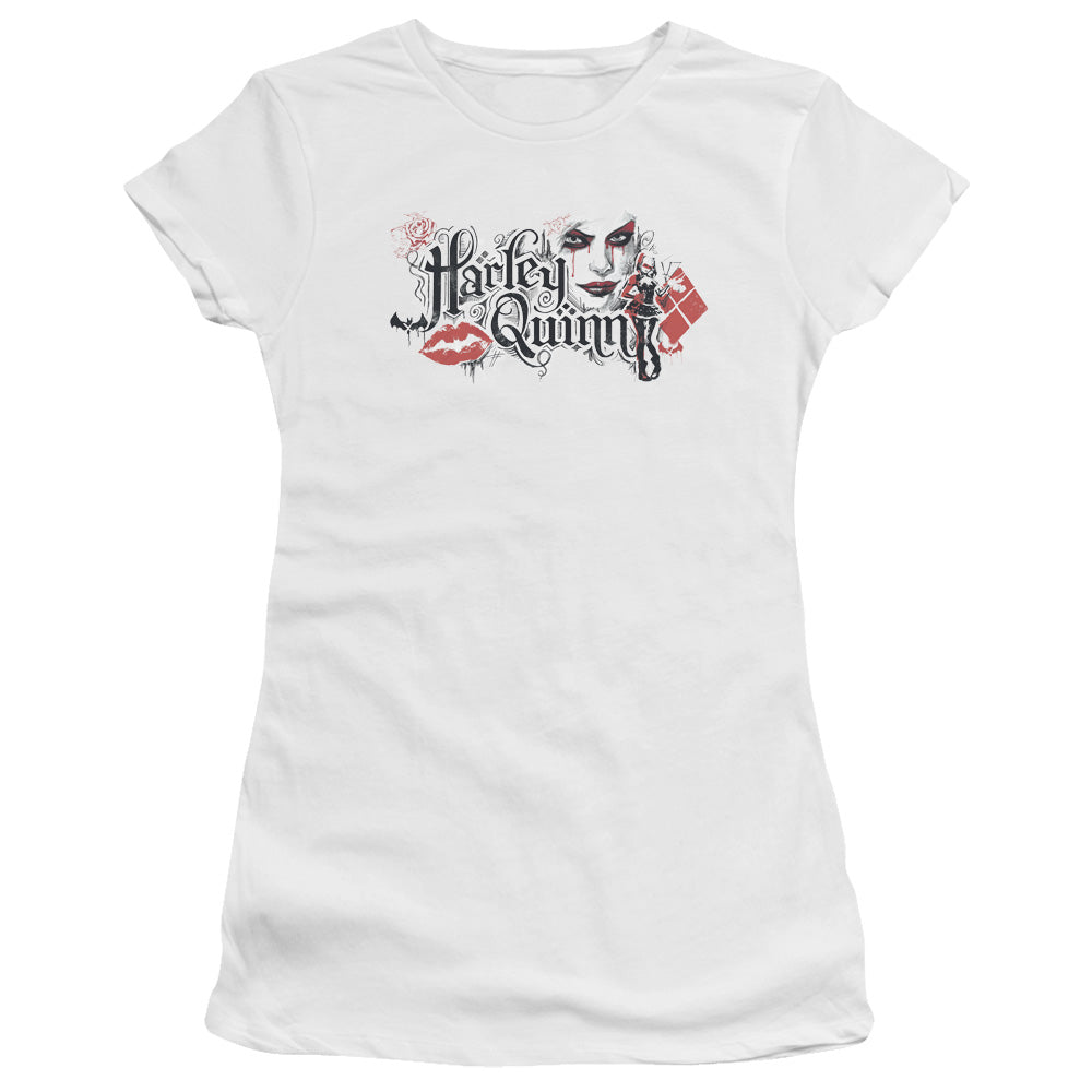 Batman Arkham Knight Lips Licensed Women's T-Shirt Juniors LG-2X