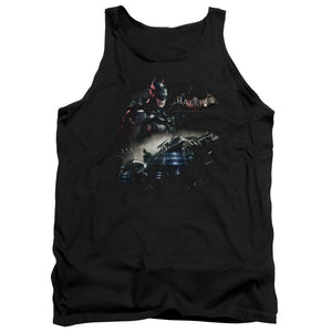 AN OFFCIALLY LICENSED BATMAN ARKHAM KNIGHT KNIGHT RIDER ADULT UNISEX TANK TOP BLACK