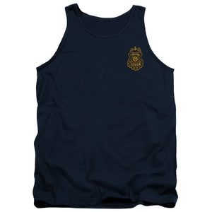 AN OFFCIALLY LICENSED BATMAN ARKHAM KNIGHT GOTHAM BADGE ADULT UNISEX TANK TOP NAVY